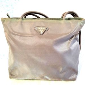 SOLD Authentic PRADA Green Nylon Tote Hand Bag Purse (Army Green)